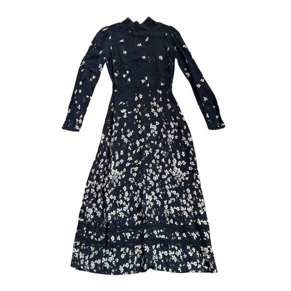 Reformation Natalia Lace Trim Midi Dress - Picture 3 of 12